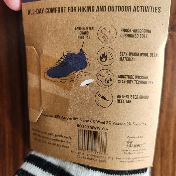 Cute Hedgehog No Show Socks Born Size 4-10 Wool Blend 4 Pair NWT - Picture 7 of 7